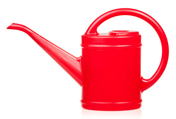 Red watering pot