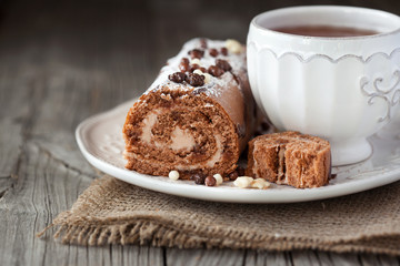 Chocolate swiss roll