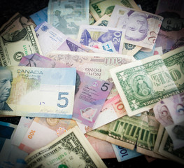 Different country moneys