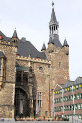 Fototapeta na wymiar Facade of town hall at Aachen, Germany