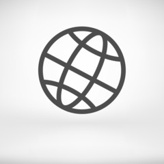 Obraz premium Earth Globe Icon - Vector illustration