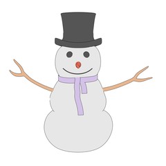cartooon image of snowman character