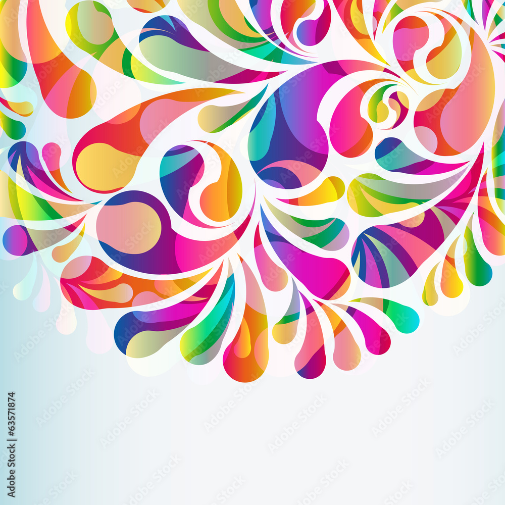Poster abstract colorful arc-drop background.