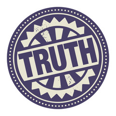 Abstract stamp or label with the text Truth written inside