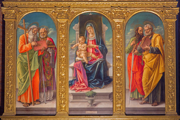 Naklejka premium Venice - Madonna on the tron in Santa Maria dei Frari.