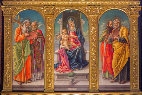 Venice - Madonna on the tron in Santa Maria dei Frari.