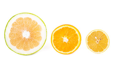 Sweetie, orange and lemon