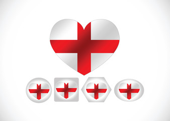 Obraz premium England Flag with heart