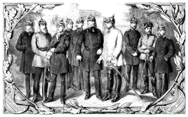 Prussia : King & HighOfficers - Middle 19th century