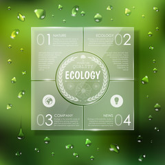 Fototapeta na wymiar Website template design. Ecology background