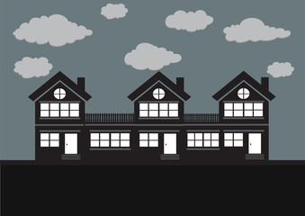 Home icon and Real estate concept