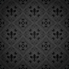 Black Wallpaper Damask