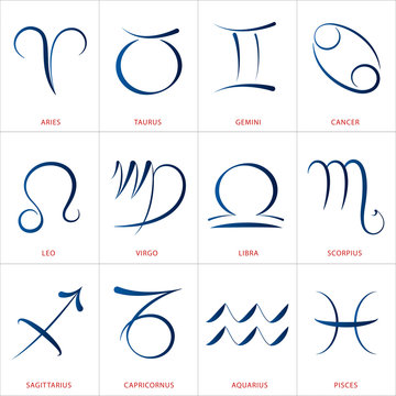Astrology Signs Calligraphy