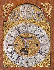 Fototapeta na wymiar Detail of empire table clock from 19. cent. in Saint Anton.