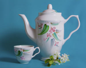 Teapot and cup