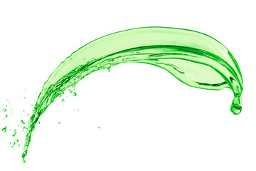 green liquid splash
