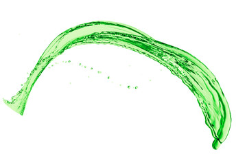 green liquid splash