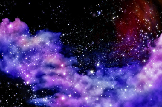 Blue and magenta nebula