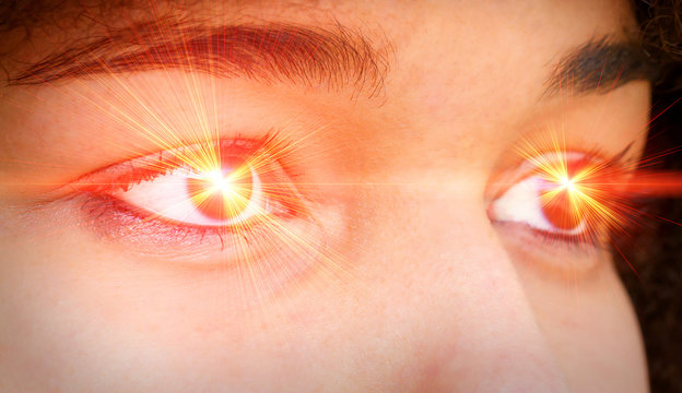 Red eye laser