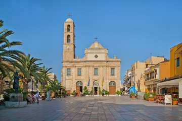 Obraz premium Кафедральный собор Трех Мучеников в Ханье. Греция. Крит