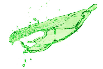 green water splash - summer drink abstract