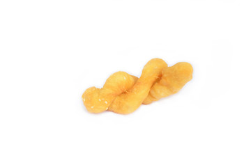Deep fried dough stick isolate on white background