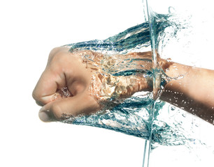 Fist through the water