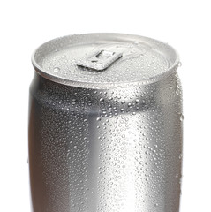 Silver Beer Can White background