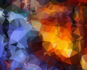 Poster Im Rahmen Abstract polygonal background. © igor_shmel