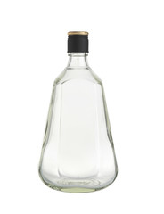 Glass bottles isolated on white background.