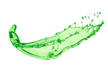 green liquid splash