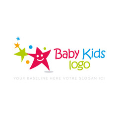 Fototapeta premium logo baby kids, logo d'entreprise