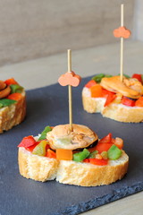 Spanish tapas. Pintxos