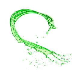 green liquid splash