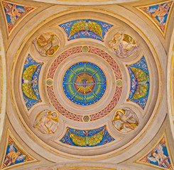 Bologna - Side cupola of Saint Peters church - four Evangelists