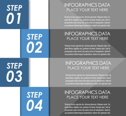 Four steps infographic option banner - template