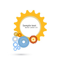 colorful gears industrial design