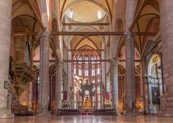 Naklejka premium Venice - Interior of Basilica di san Giovanni e Paolo church