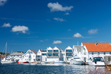 Fototapeta na wymiar Skudeneshavn village in Norway