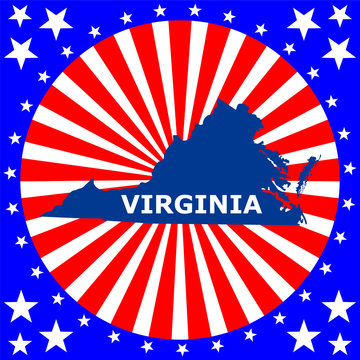 map of the U.S. state of Virginia
