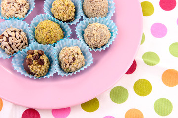 Set of chocolate candies