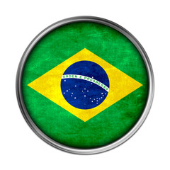 Fototapeta premium Brazilian flag button