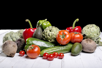 An assortment of mixed vegetables