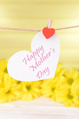 Happy Mothers Day message written