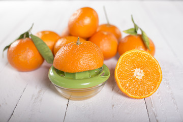 Fresh juice with oranges isolated.