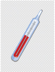 thermometer icon on transparent background