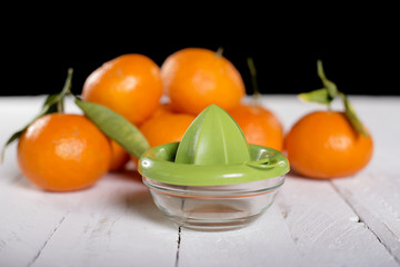 Fresh juice with oranges isolated.