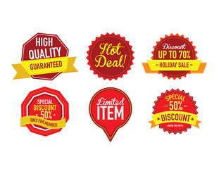 set of luxury vector sale labels