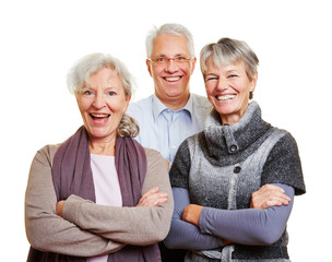 Gruppe von Senioren lächelt glücklich