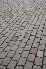 Hintergrund Granitpflaster perspektivisch